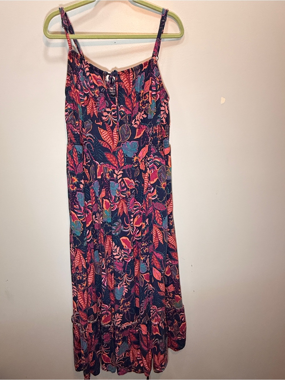 torrid Navy Maxi Dress with Pink & Teal Floral Print